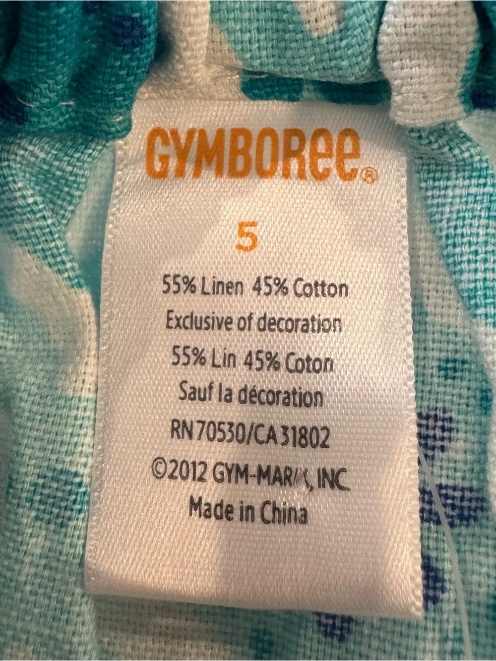 Gymboree Girls Size 5 Dress NWT Linen Cotton Aqua Blue Tassel Summer